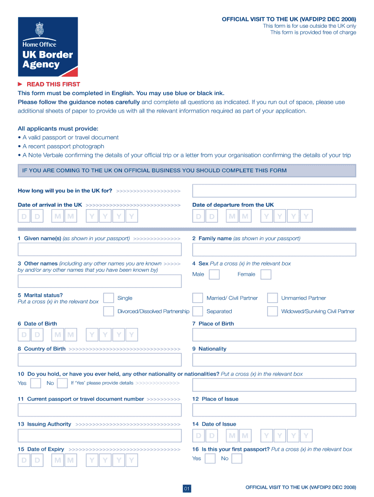  Uk Immigration and Migration Form 2008