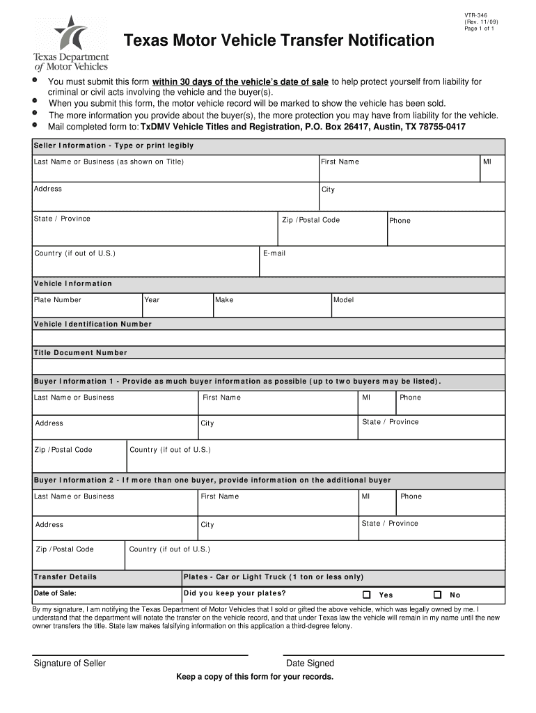 texas assignment of title form