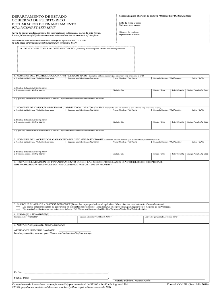 Puerto Rico Ucc Search  Form