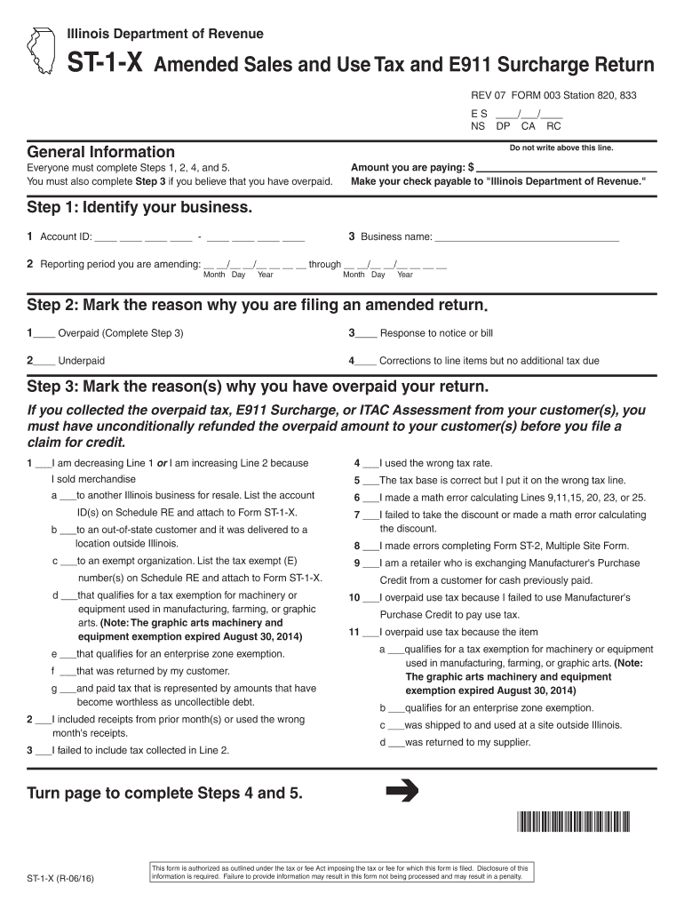  Print Out St1 Form for Illinois 2019