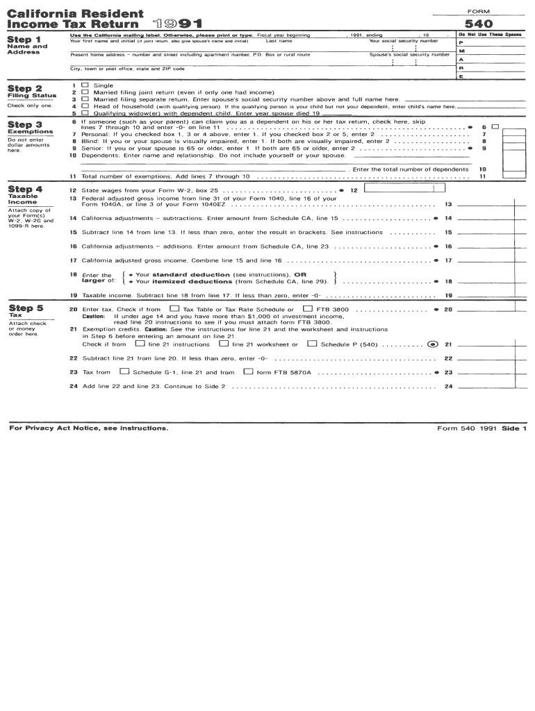  540 Form 2019