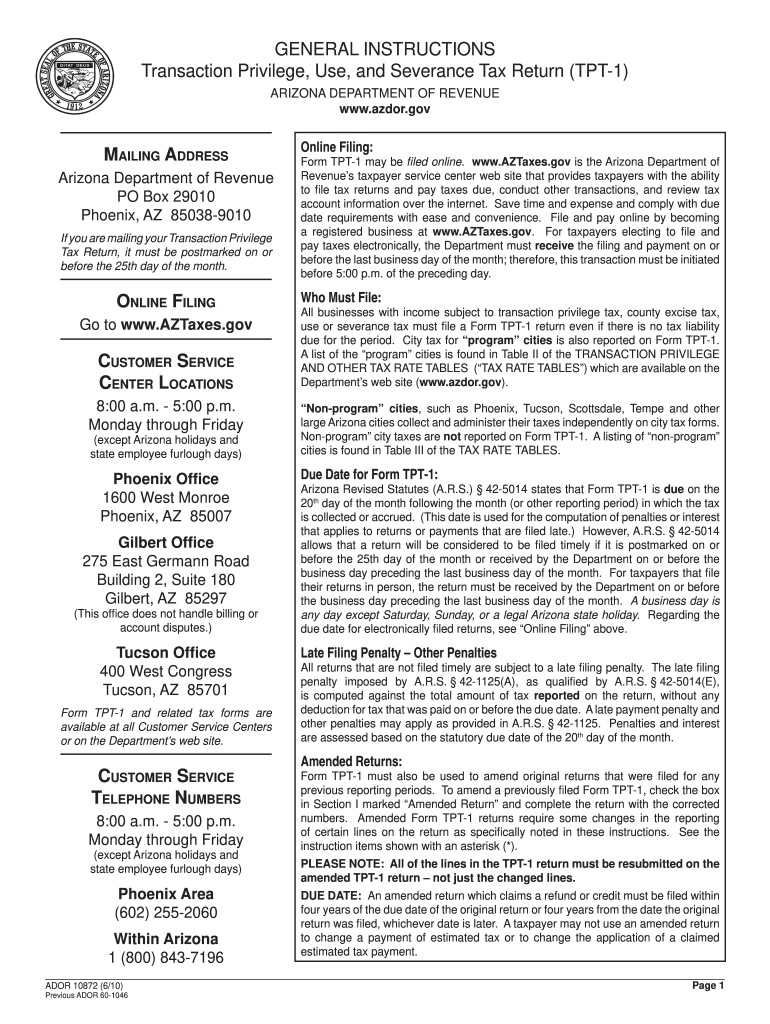  How to Fill Out Transaction Privilege Use and Severance Tax Return Form 2019-2024