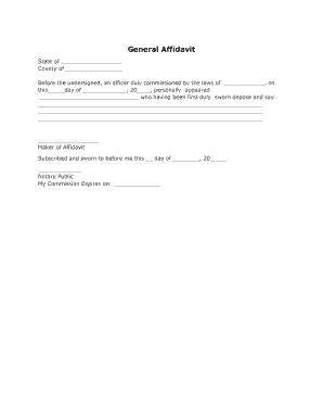 Affidavit Form PDF