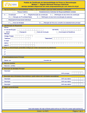 Certificado De Admissibilidade  Form