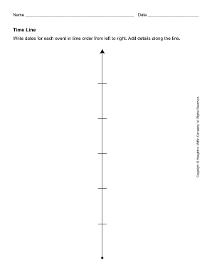 Fillable Timeline  Form