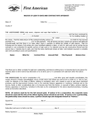 Lien Waiver Forms