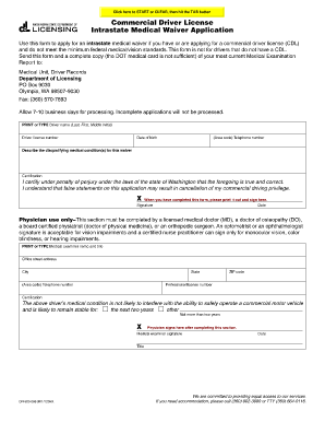 Cdl Vision Waiver Form