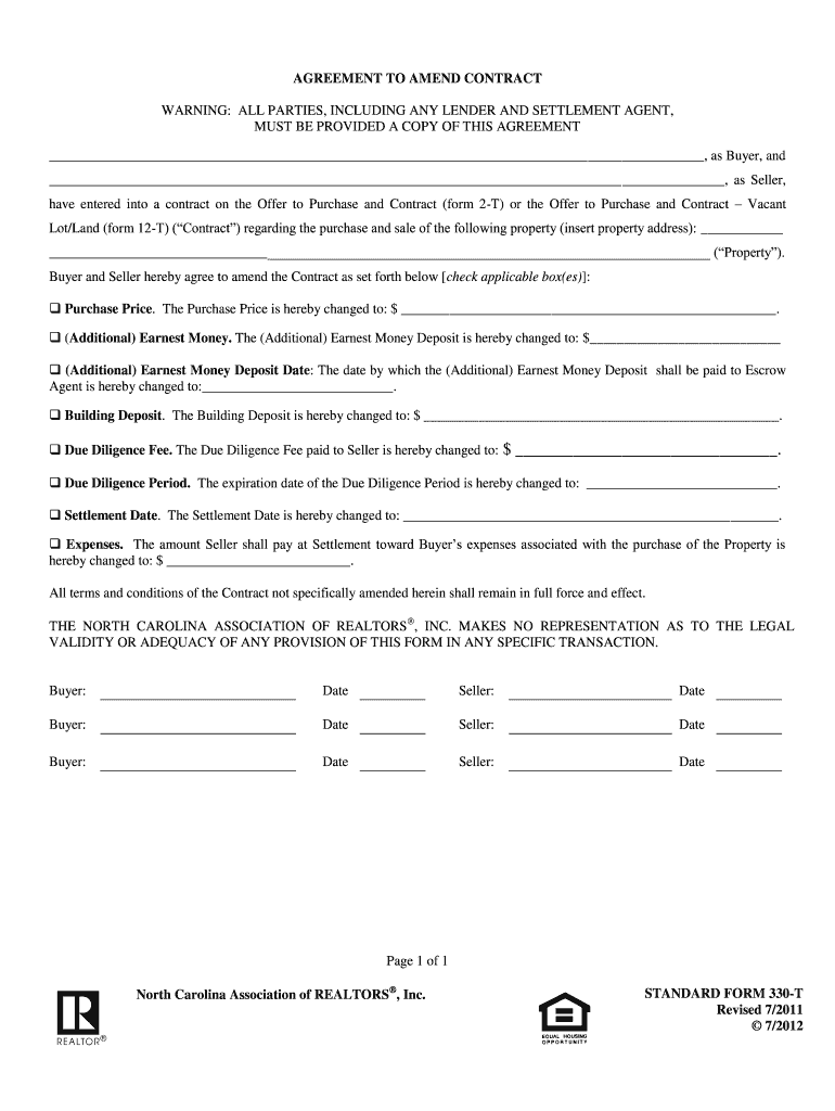  Agreement to Amend Contract Nc 2011-2024