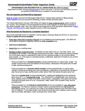 Washington Trailer Inspection  Form