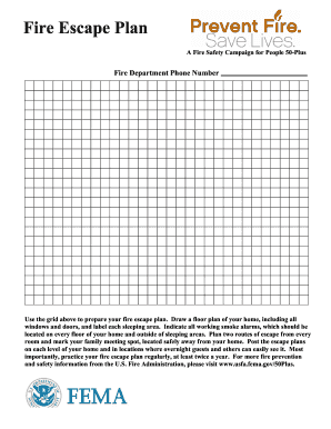 Fire Escape Plan Grid PreventionWeb  Form