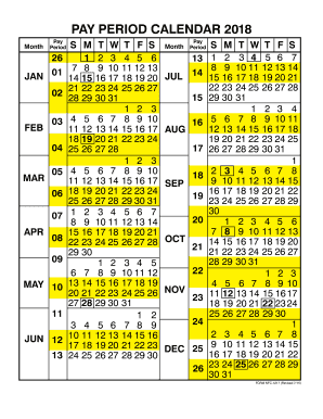 Federal Pay Calendar  Form