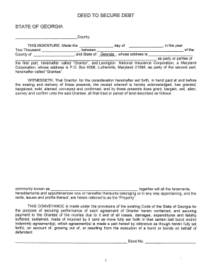 Deed Of Gift Georgia Fill Online Printable Fillable Blank Pdffiller Images