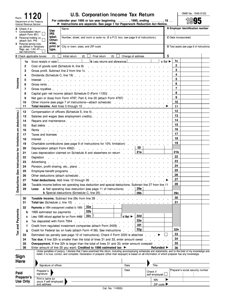  Form 1120 1995