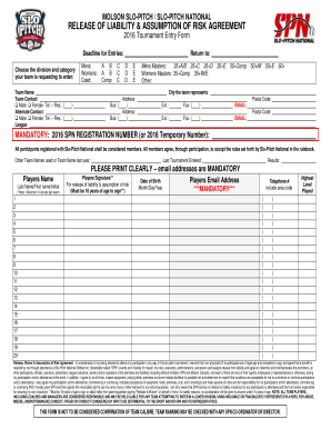 Spn Waiver Form