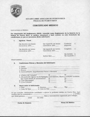 Certificado Medico  Form