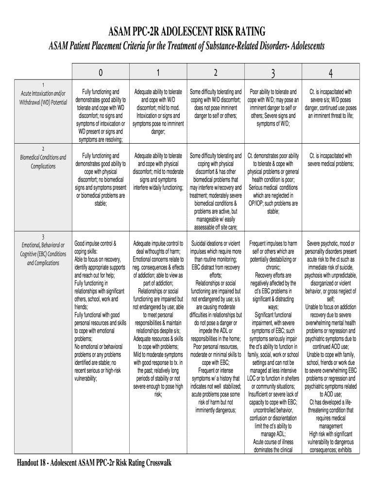 Asam Risk Rating Scale PDF  Form