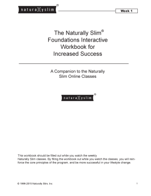 Naturally Slim Workbook PDF  Form