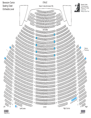 Benedum Center Seating Chart  Form