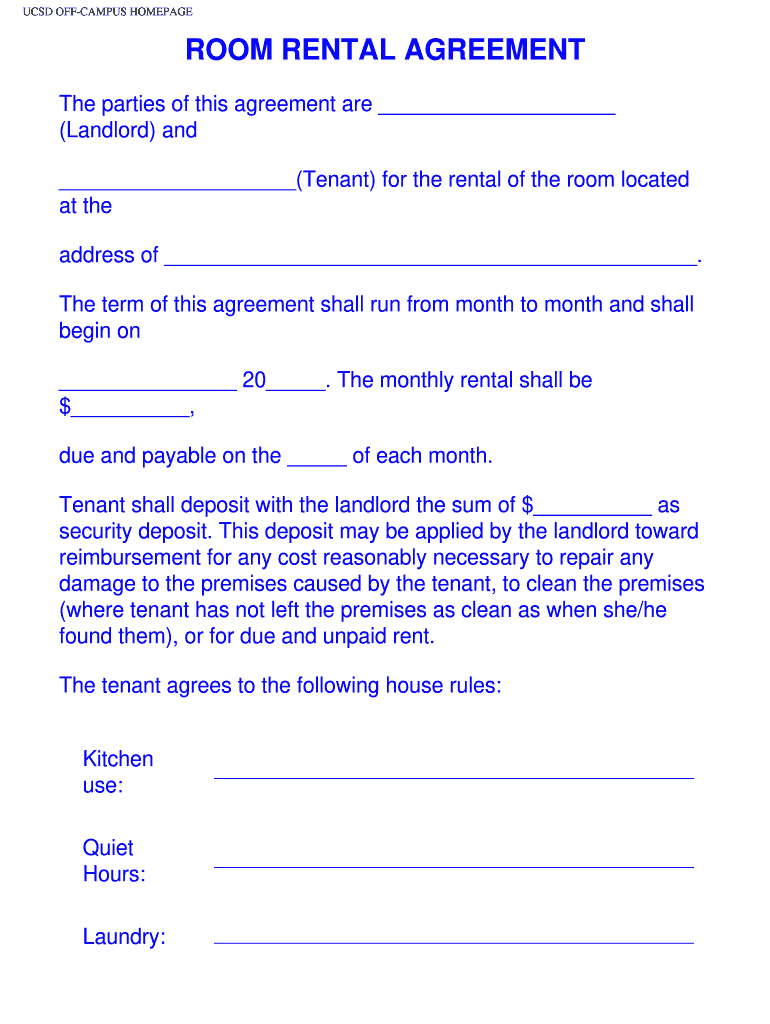 Rental Agreement Form - Fill Out and Sign Printable PDF Template | signNow
