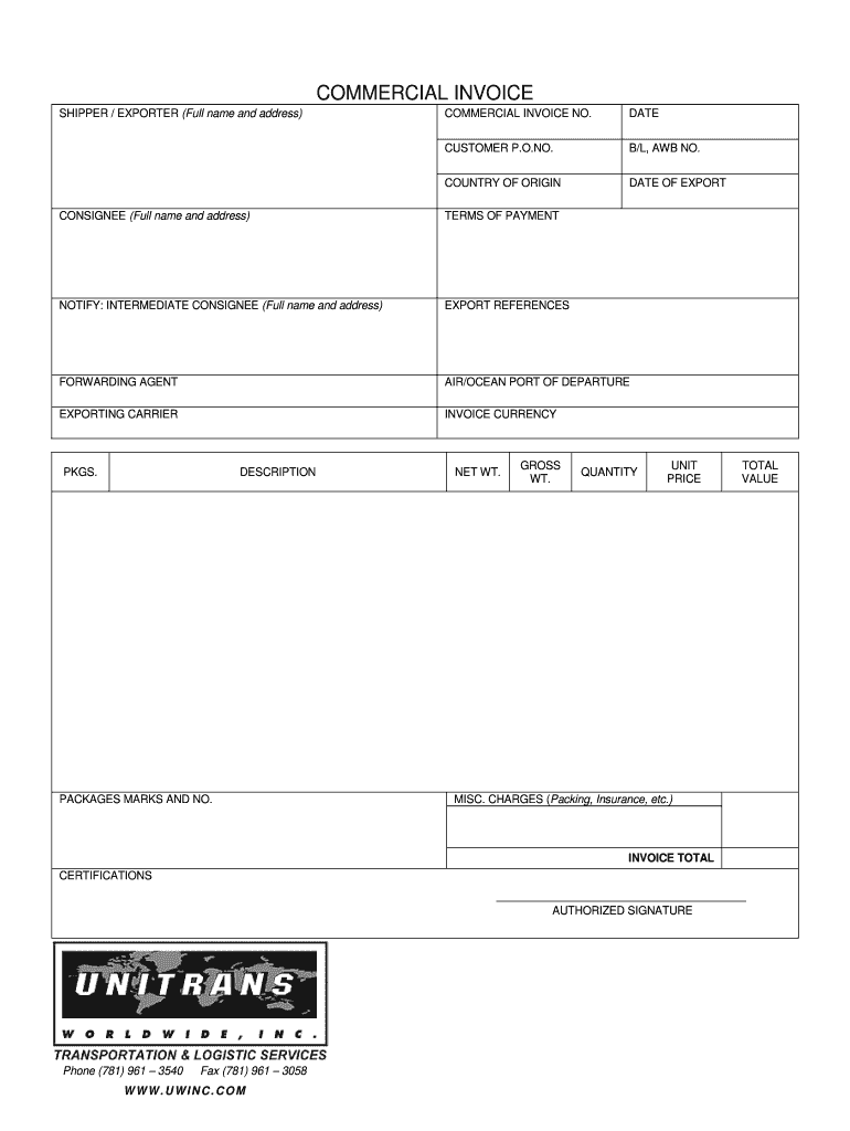 Online Invoices  Form
