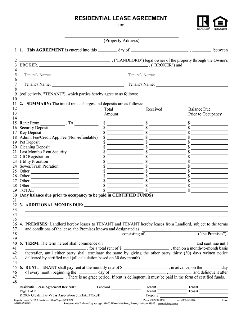  Nevada Lease 2009-2024