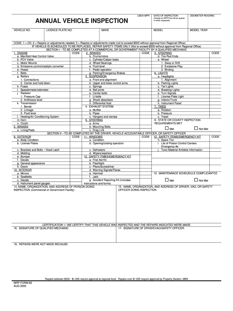 Mrp Form 65