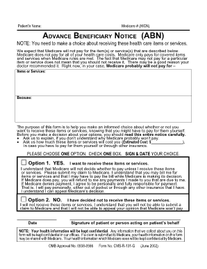 Abn Form Medicare PDF