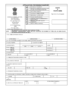 Passport Form