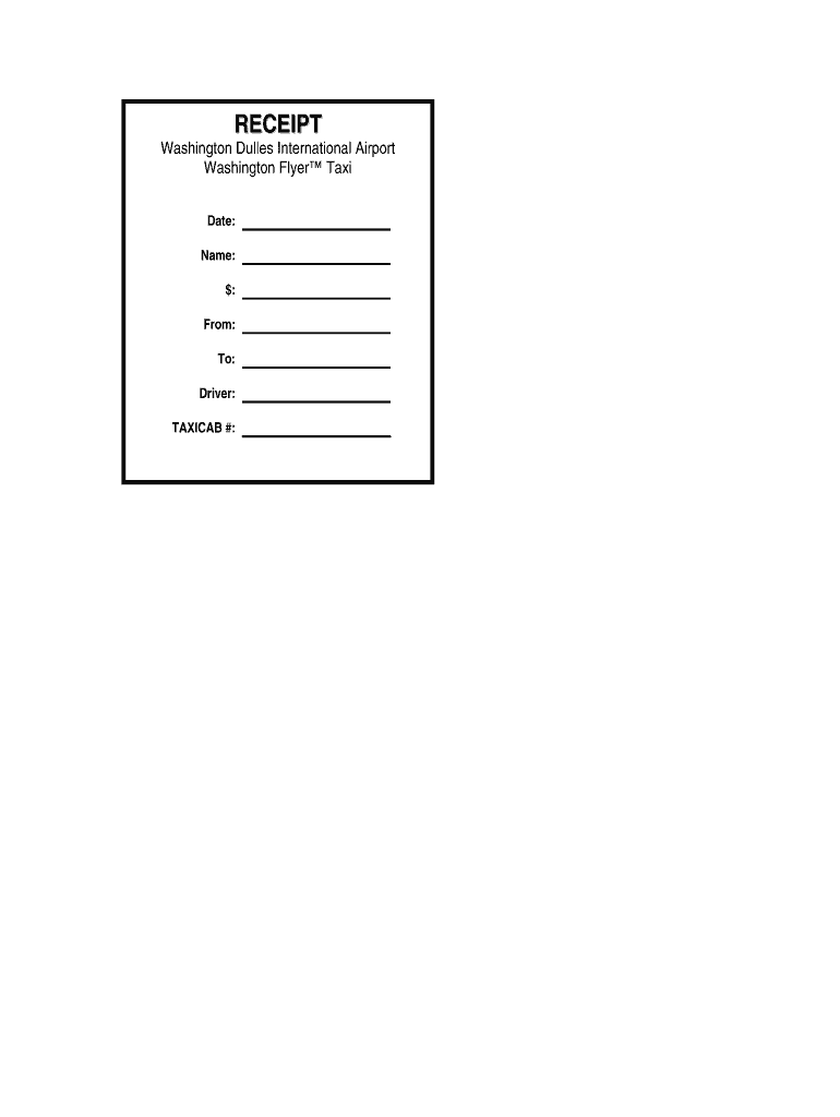 Taxi Receipt Generator  Form