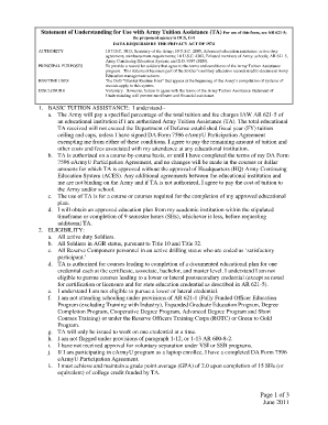 Statement of Understanding  Form