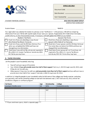 Bullhead Verification Form