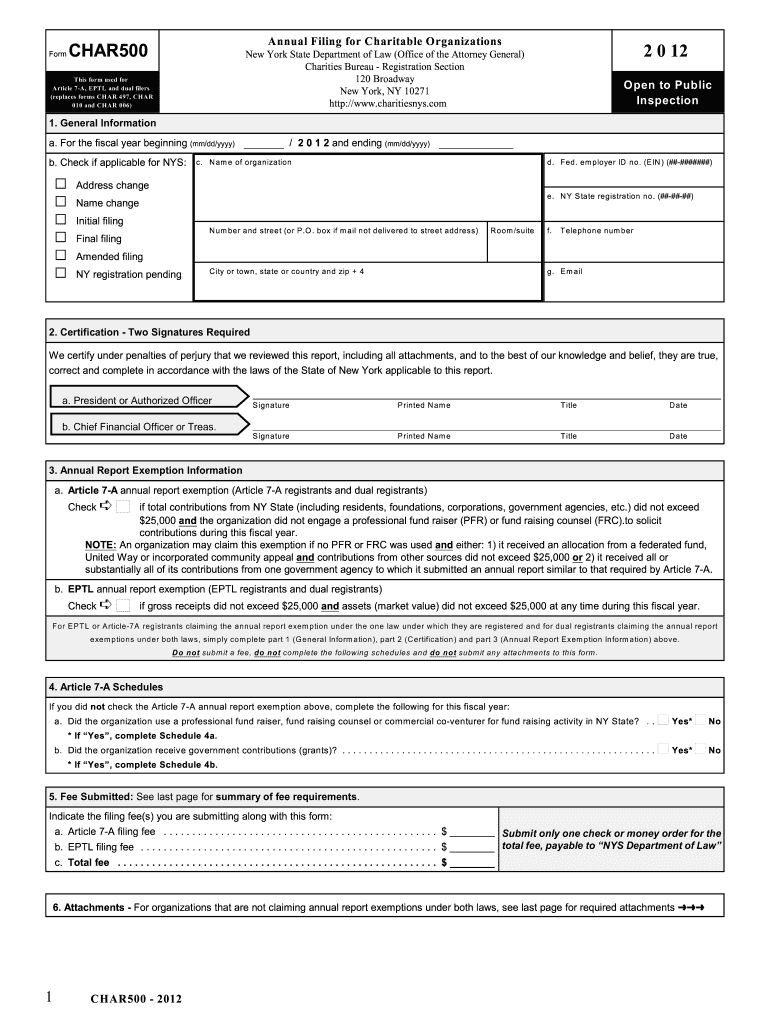  Char500 Form 2012