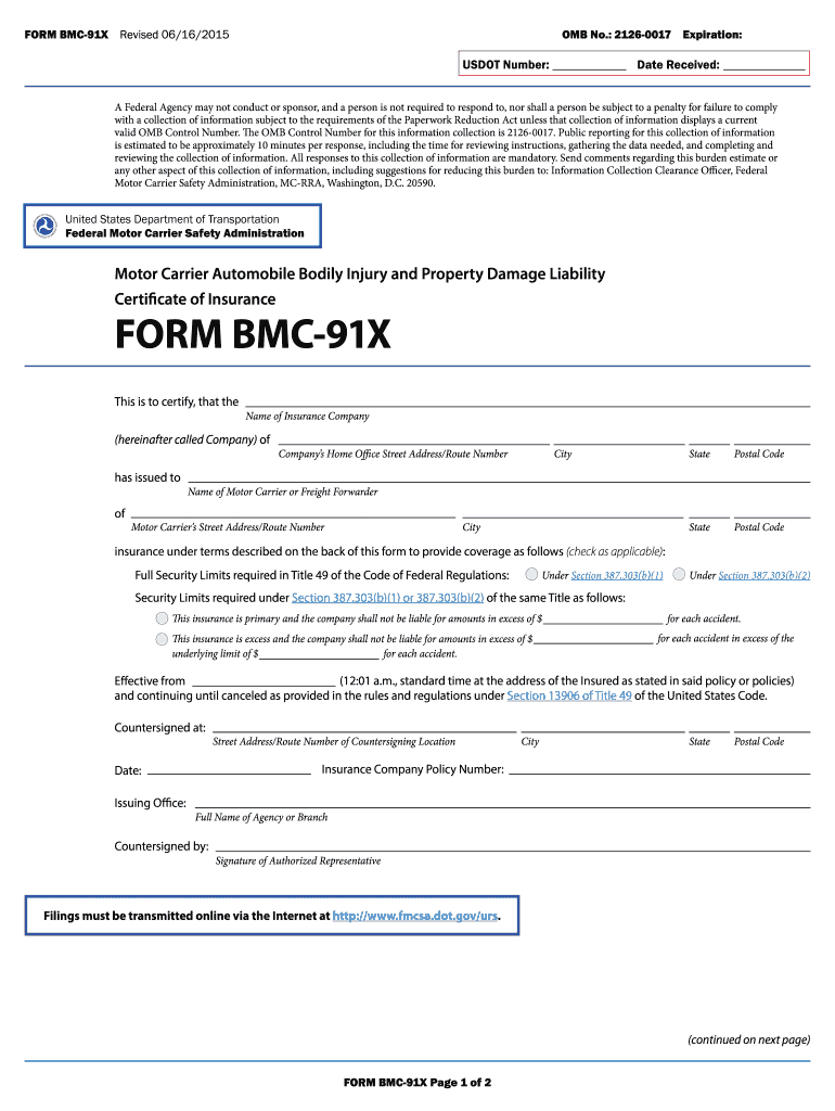 Bmc 91x  Form