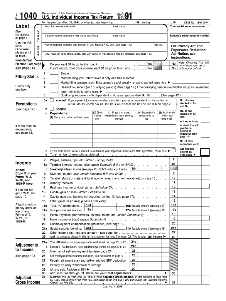  Form 1991