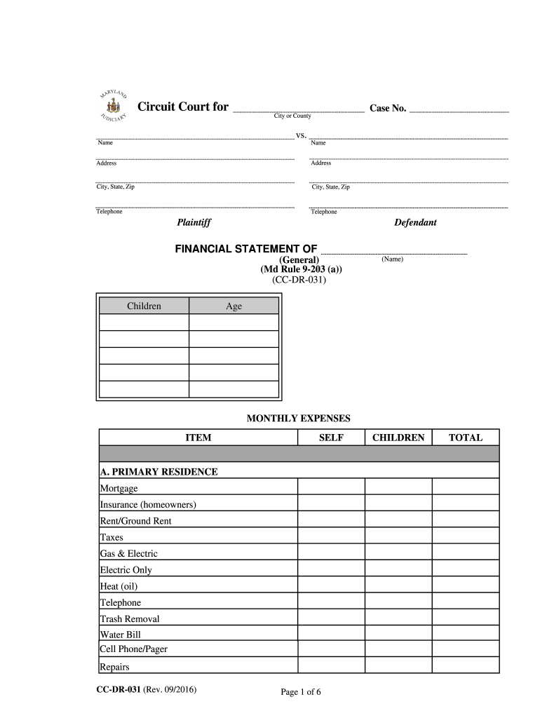  Md Rule 9 203 a  Mdcourts 2016