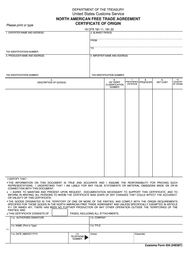  Nafta Form 1997-2024