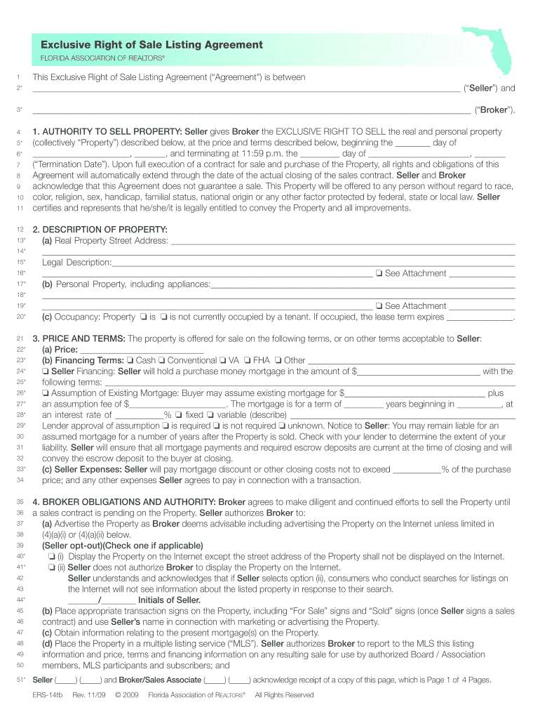 Florida Listing Agreement PDF  Form
