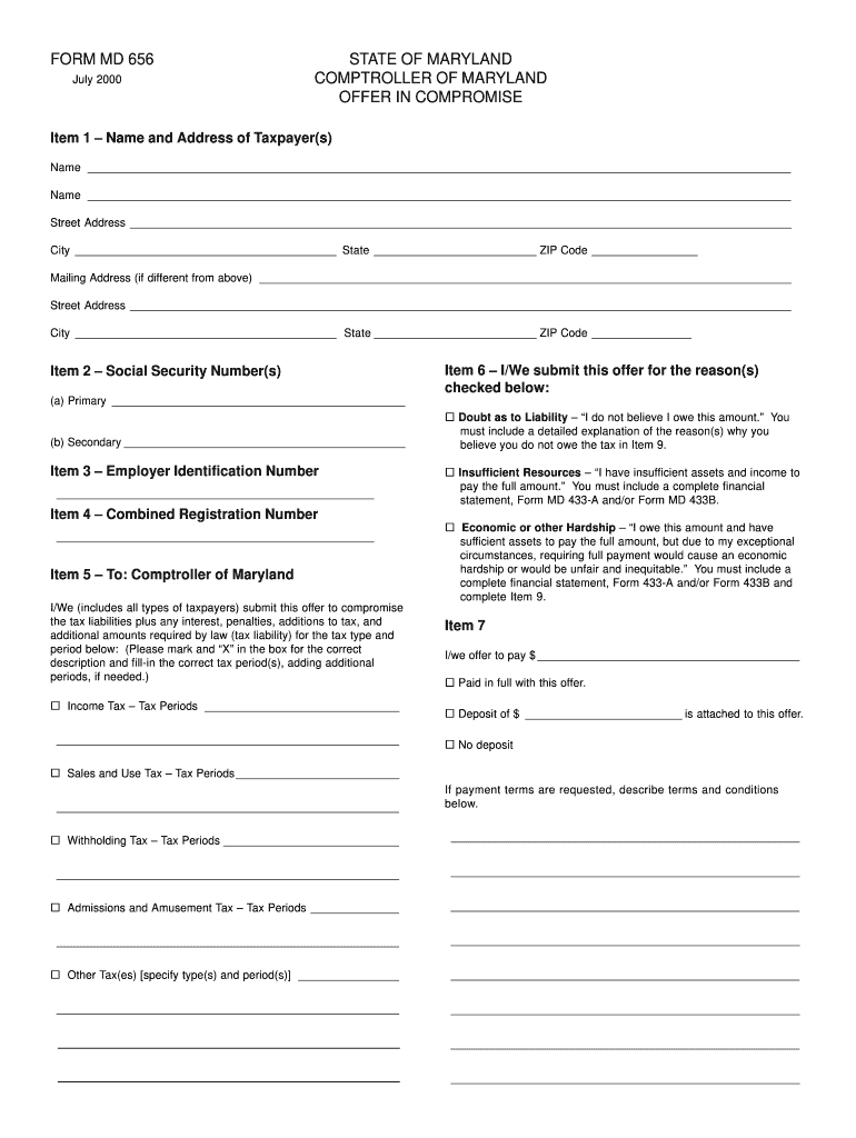  Md 656 Form 2000-2024