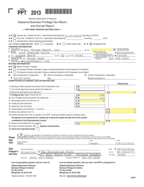 Alabama PPT Form