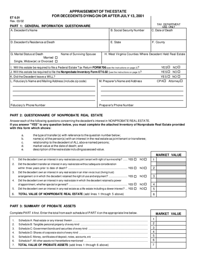  Morgan County Wv Estate Appraisal Forms 2014