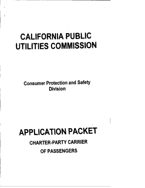 Charter Party Carrier Application California Public Utilities Cpuc Ca  Form