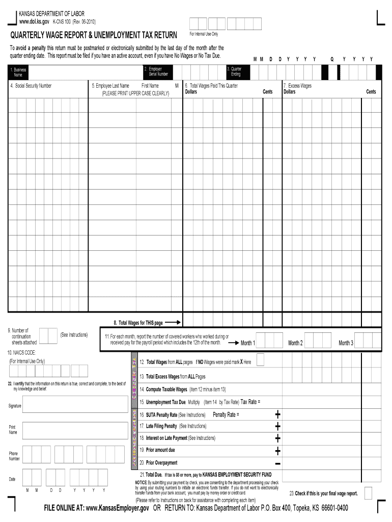  K CNS 100 Kansas Department of Labor 2018