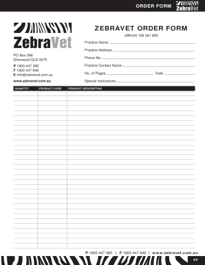 Zebravet  Form