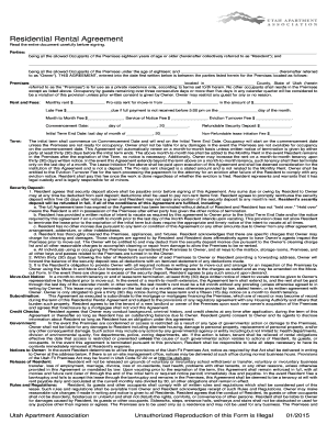 Utah Apartment Association Forms