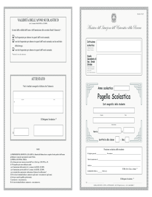 Pagella Scolastica PDF  Form