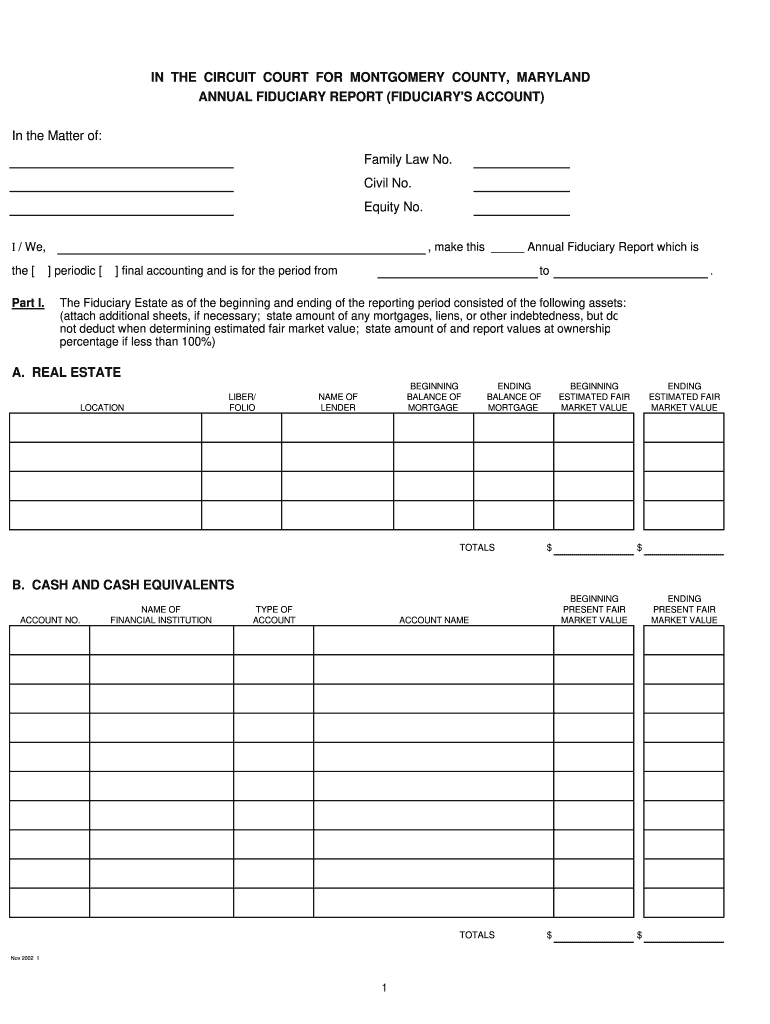 Guardianship Forms Montgomery County, MD Circuit Court 2002-2025