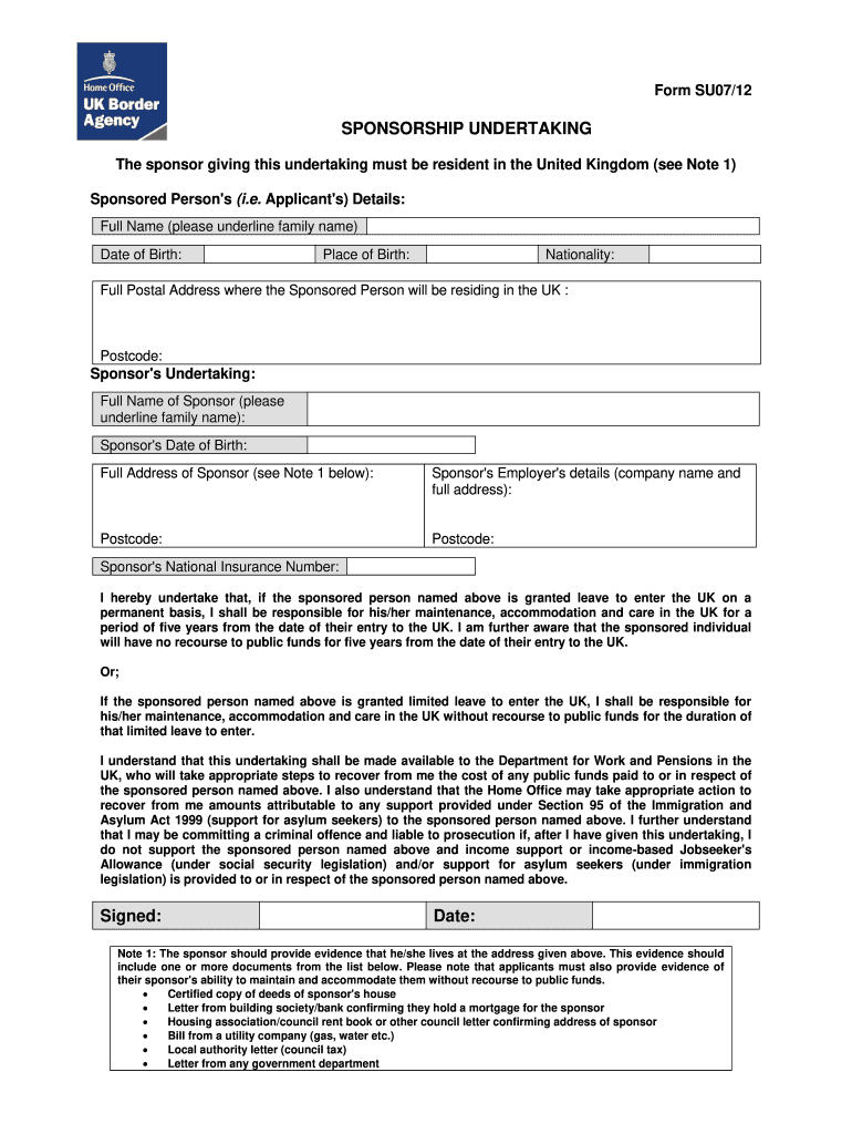  Su07 12 Sponsorship Undertaking Form 2012-2024