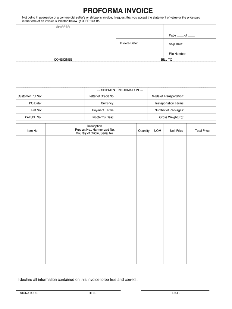 Proforma Invoice PDF