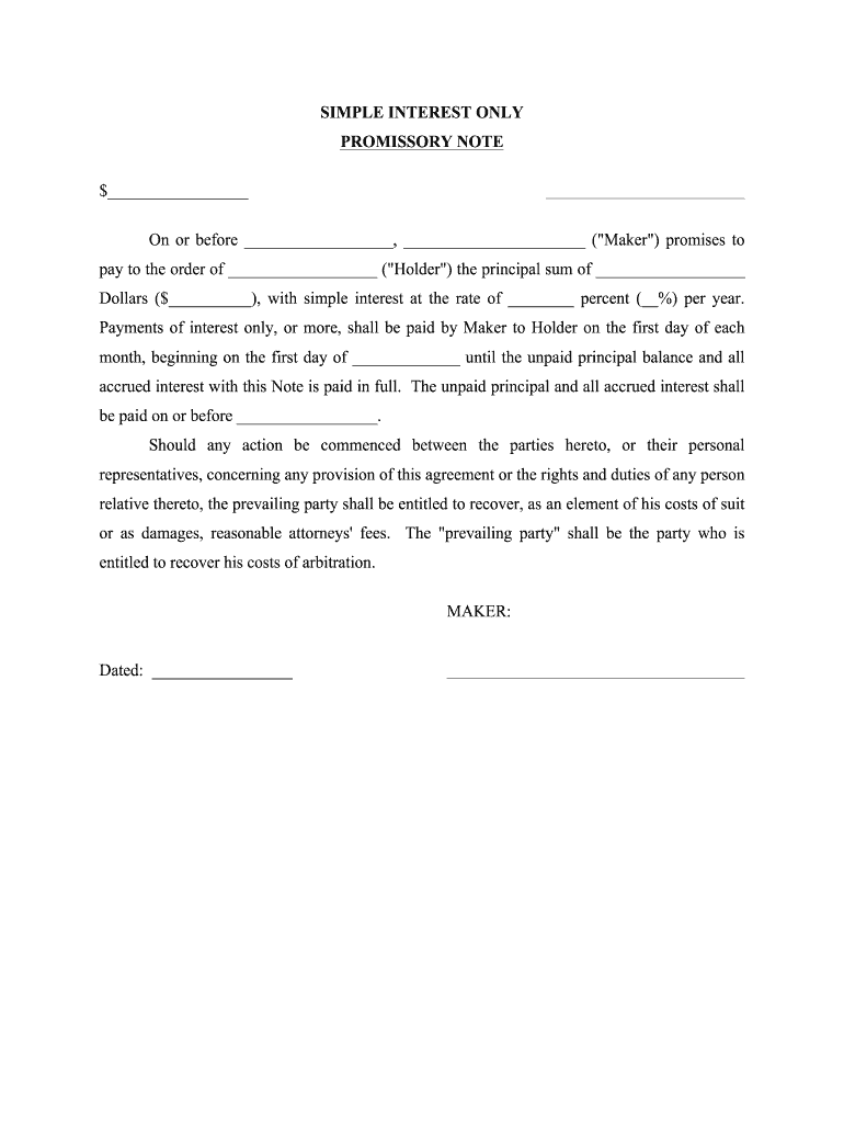 Simple Promissory Note Sample - Fill Out and Sign Printable PDF Regarding Promissory Note Loan Template