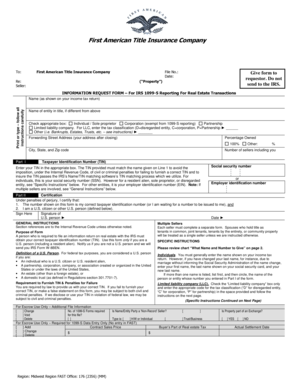 1099 Information Request Form